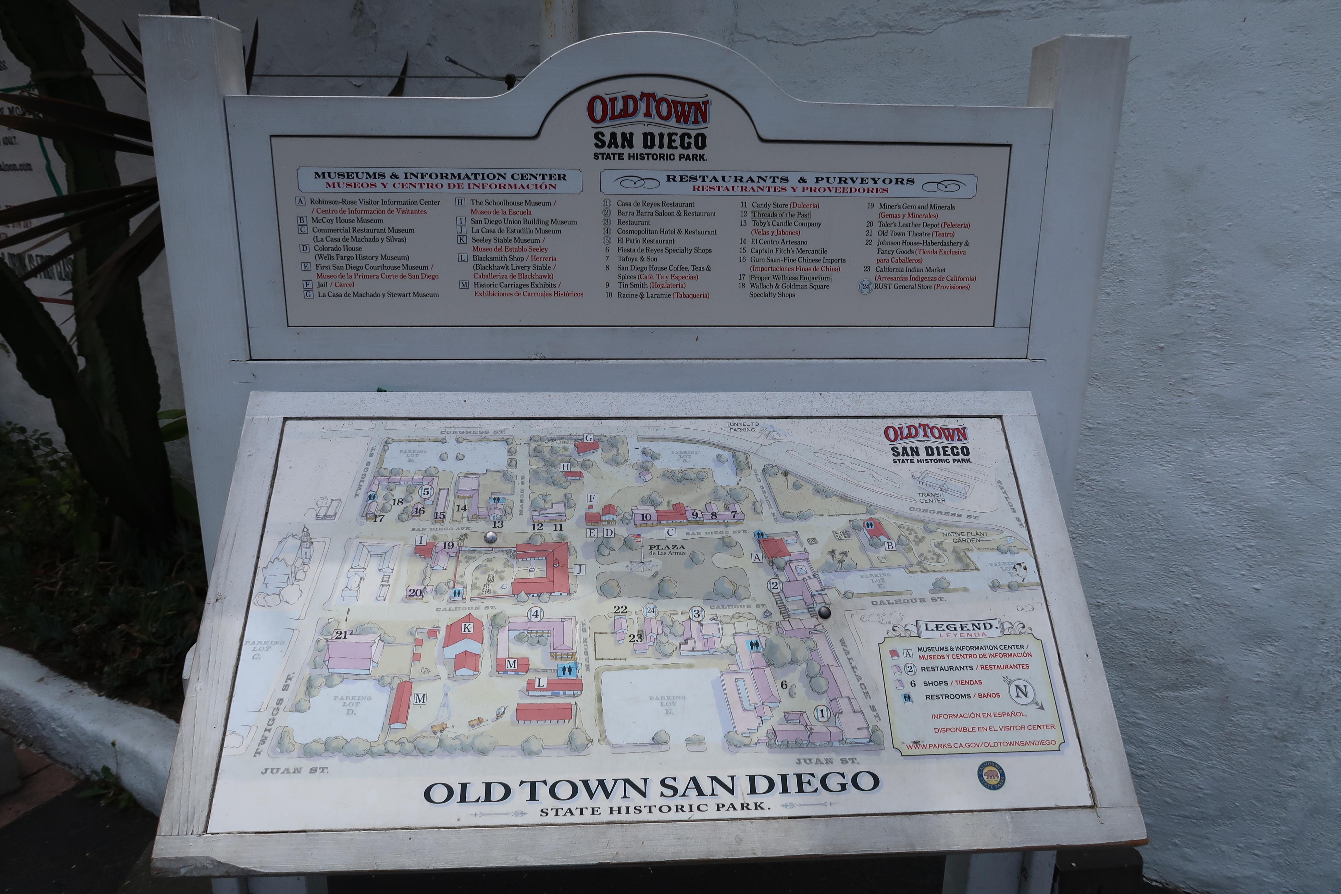 Old Town San Diego State Historic Park Map
